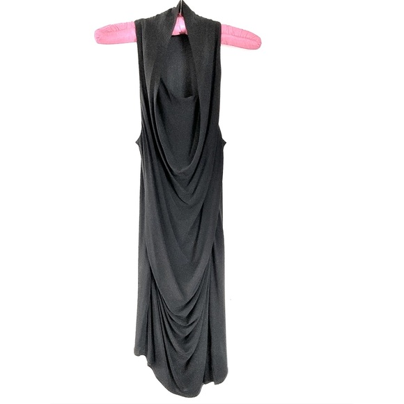 Helmut Lang elegant black draped dress - Picture 7 of 7